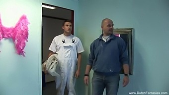 Hardcore Dutch Milf Fucks Two Hot Brunettes In A Steamy Threesome