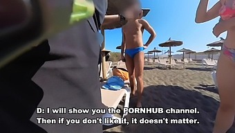 Italian Amateur Babe Gives A Blowjob To A Stranger On A Nudist Beach