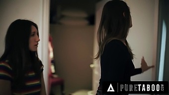 Virgin Teen Maya Woulfe'S Forbidden Encounter With Her Dominant Stepsister Gizelle Blanco