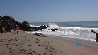 Intense Oral Sex With A Stunning Blonde In A Car On A Beach-Themed Pov Date