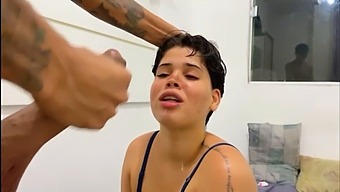 Brazilian Beauty Gives Deepthroat Blowjob