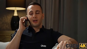 White Husband Watches His Wife And Black Lover'S Intimate Encounter