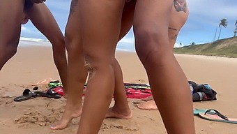 Letting Loose With Unexpected Men At The Bare-It-All Beach, Resulting In A Climactic Finish In This Fresh Video