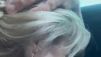 Bald Man'S Lucky Day With Blonde Milf And Her Car Skills