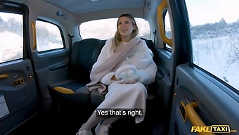 Beautiful Woman In Lingerie Gets A Rough Ride In A Fake Taxi And Enjoys It.